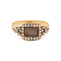 VICTORIAN, SEED PEARL RING