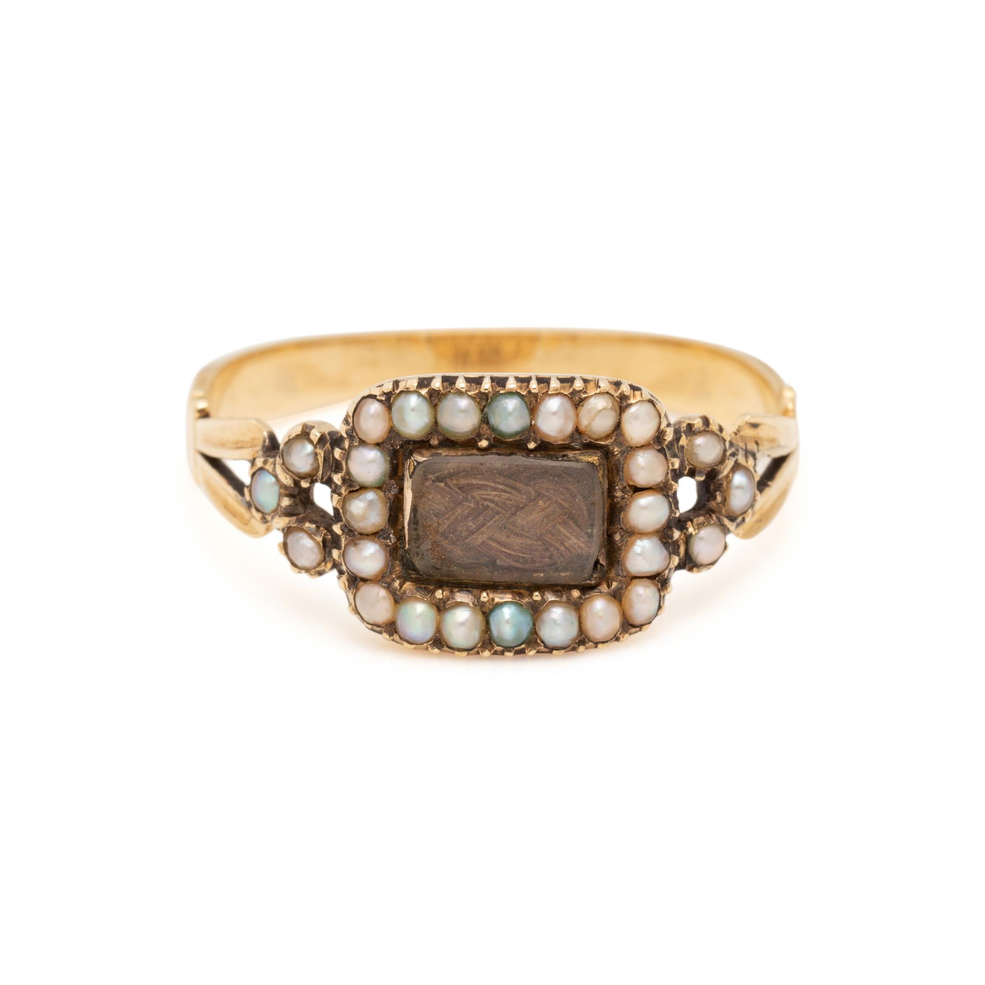 VICTORIAN, SEED PEARL RING