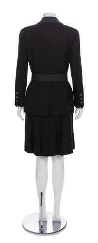 Chanel Black Jacket and Skirt, 1990-2000s