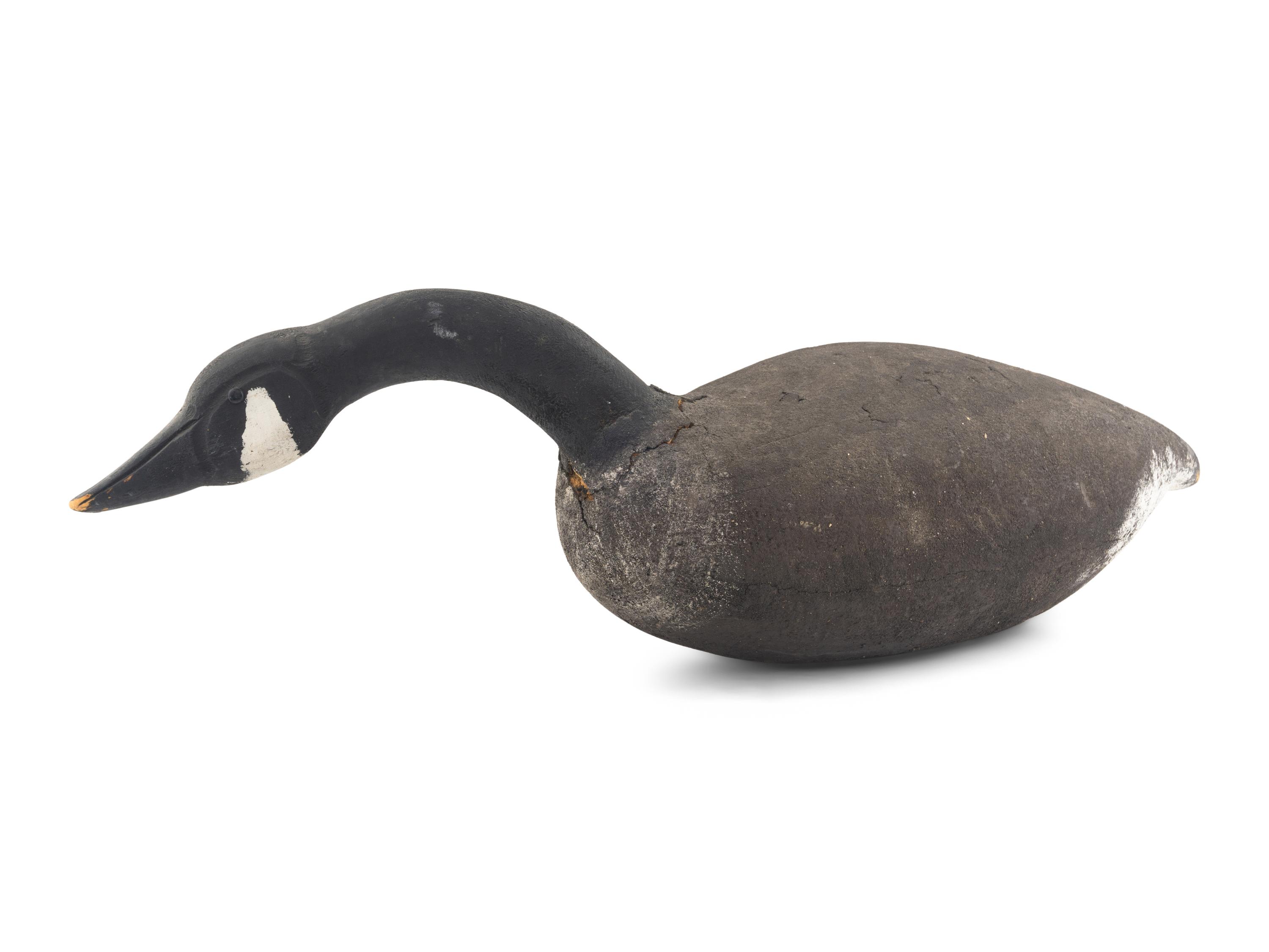 A Carved and Painted Wood Canada Goose Decoy