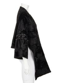 J. Mendel Broadtail Stole with Bead Embellishments