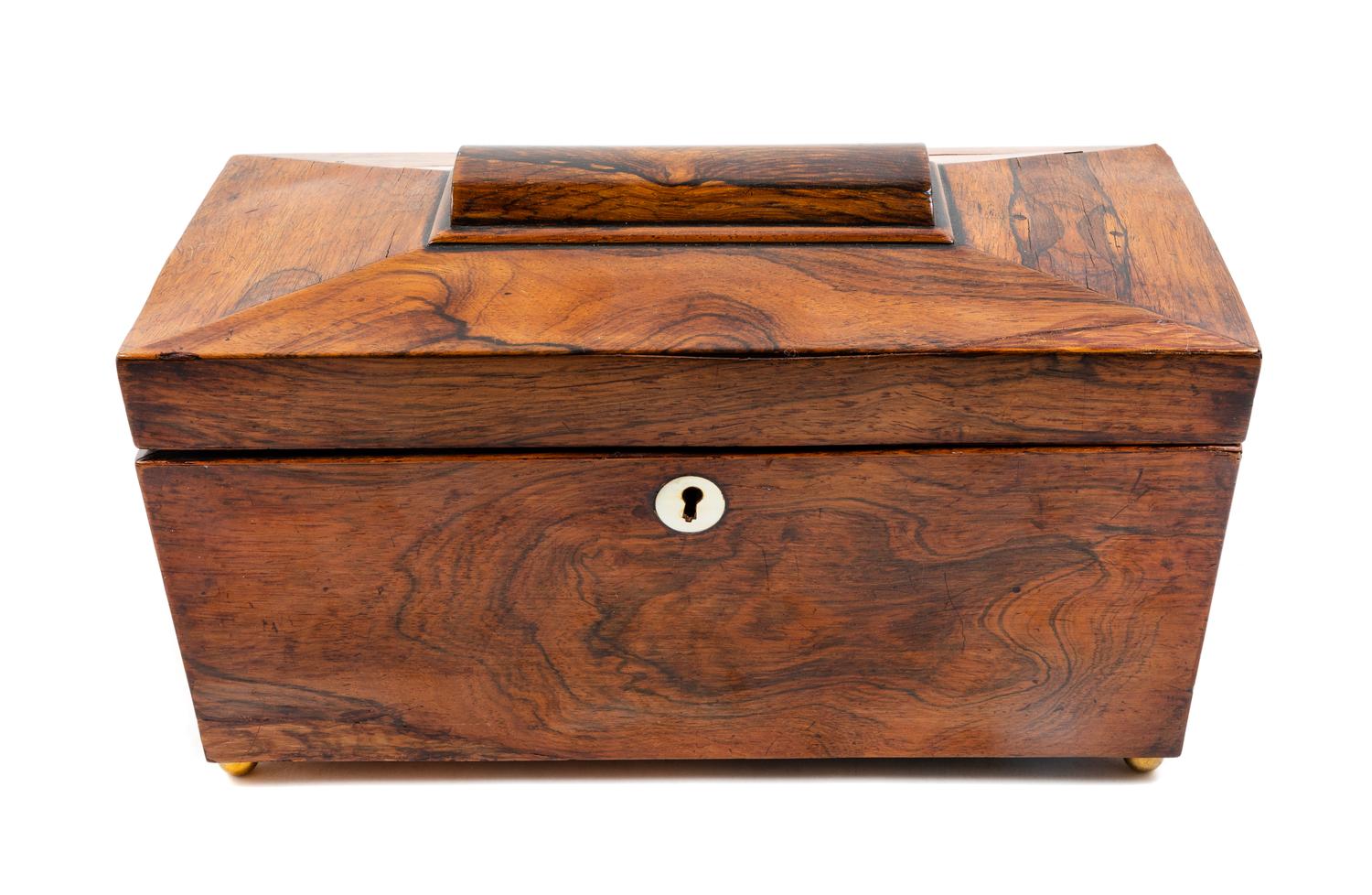 A Regency Rosewood Tea Caddy