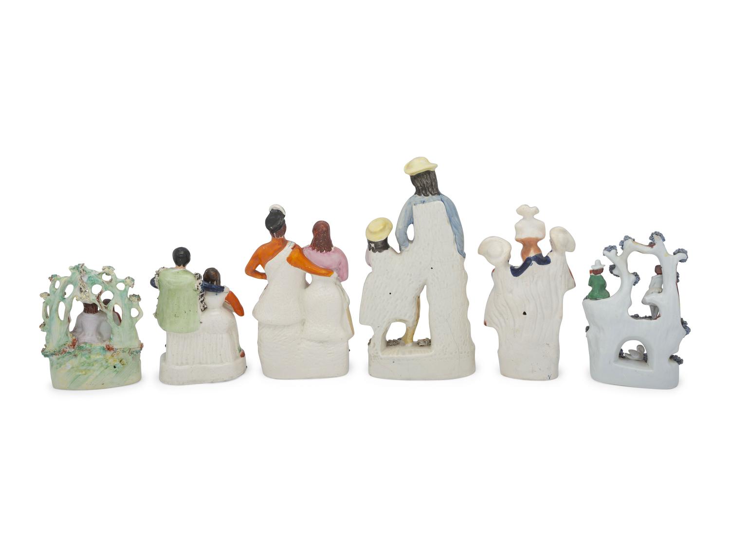 Six Staffordshire Figural Groups