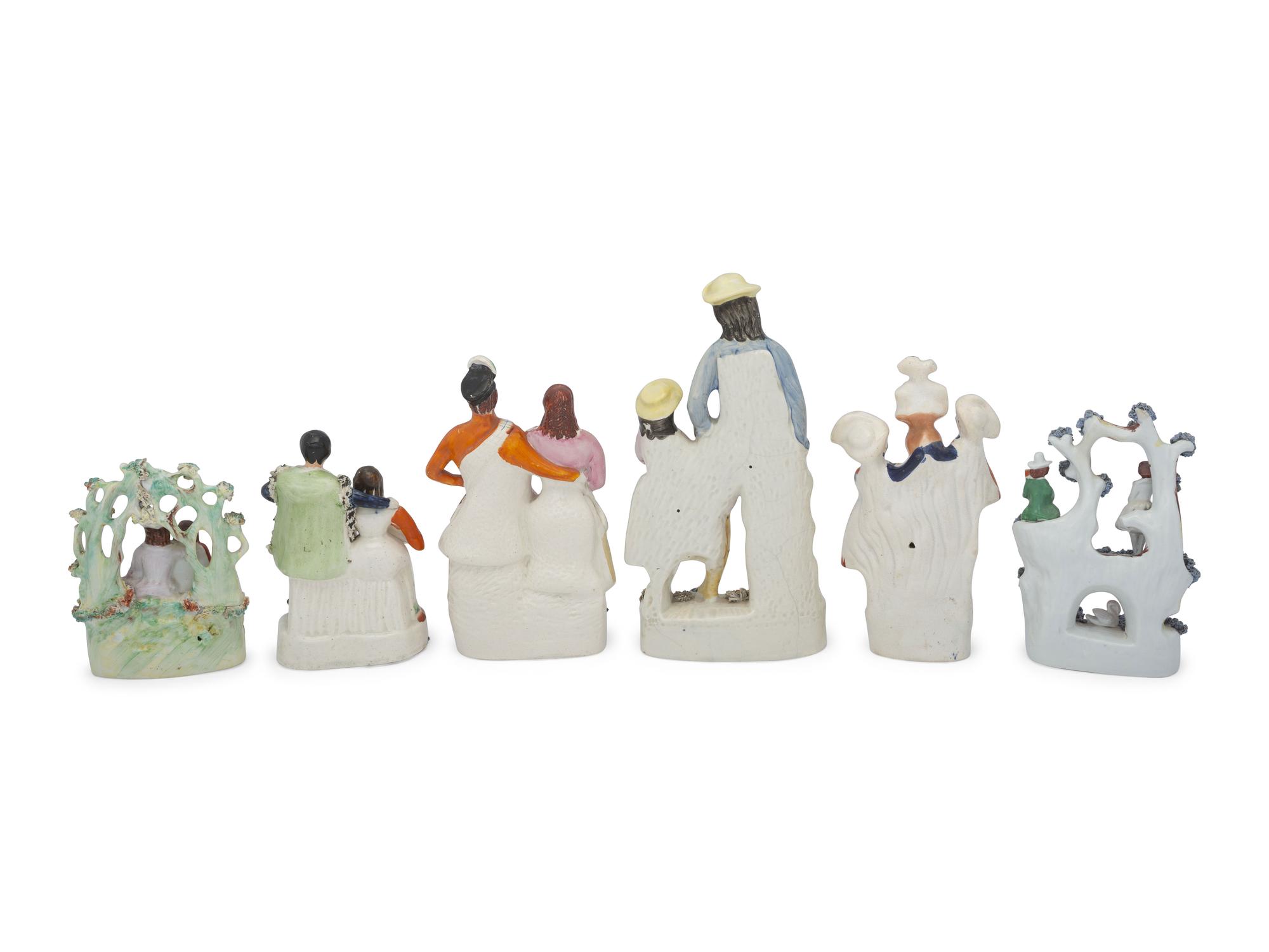 Six Staffordshire Figural Groups