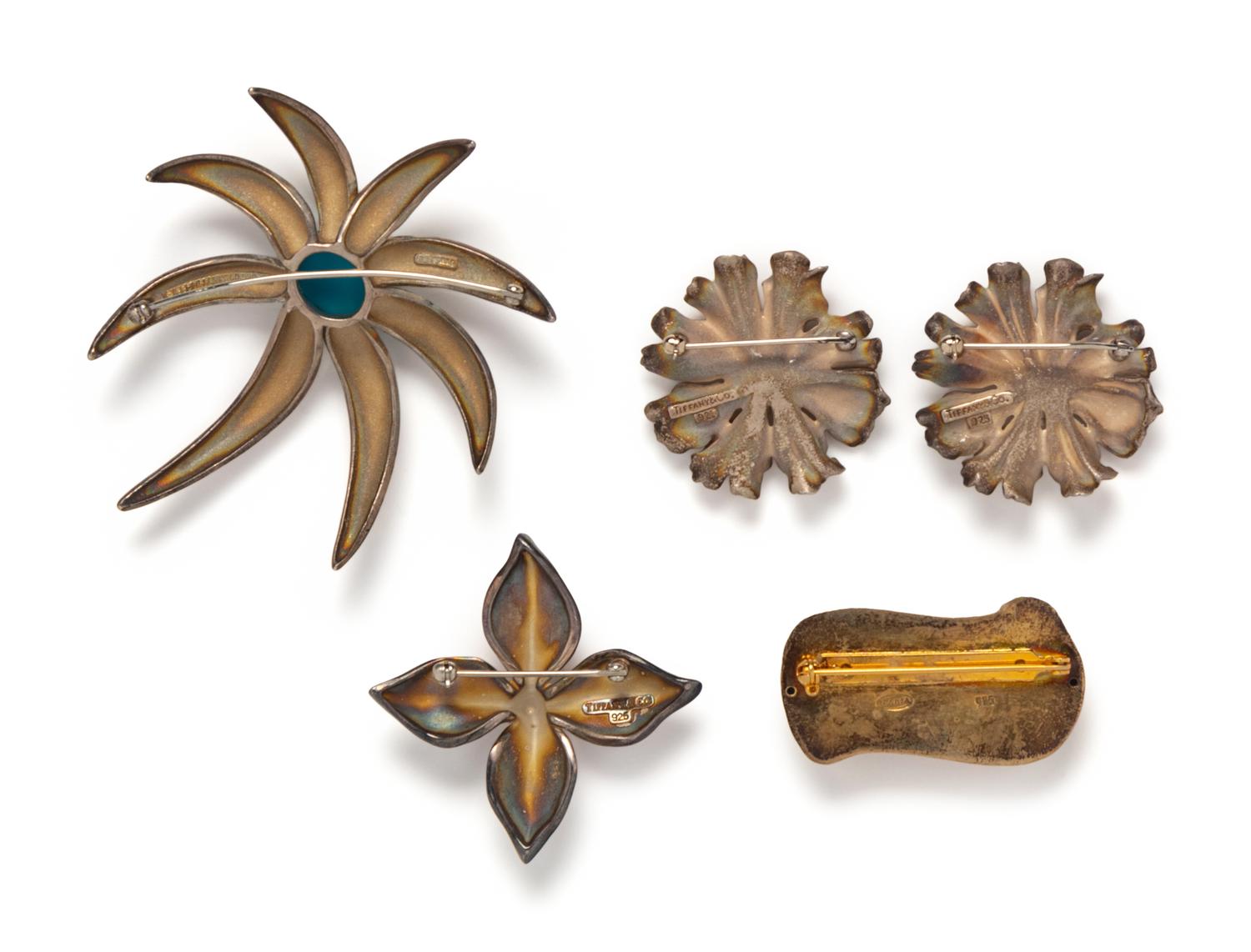 TTIFFANY & CO., COLLECTION OF STERLING SILVER BROOCHES
