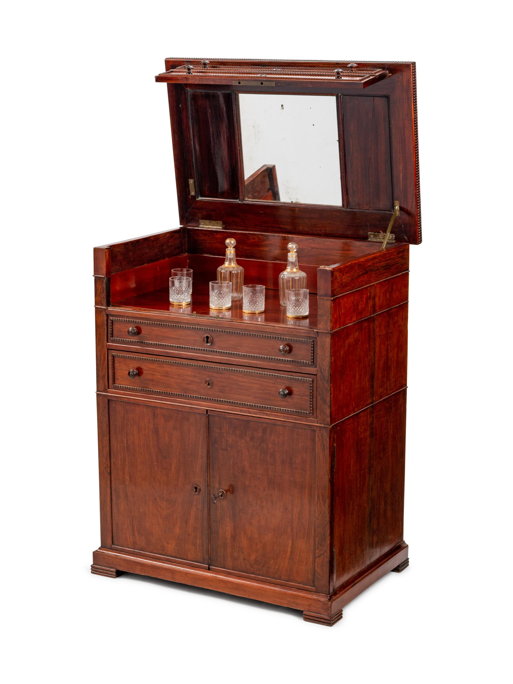 An English Rosewood Bar Cabinet — 19TH CENTURY