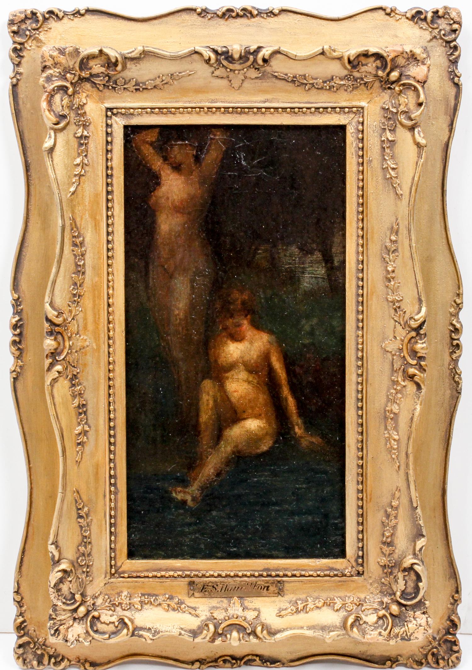 Attributed To Edgar Scudder Hamilton, (American, 1869-1903), Two Nudes in a Landscape