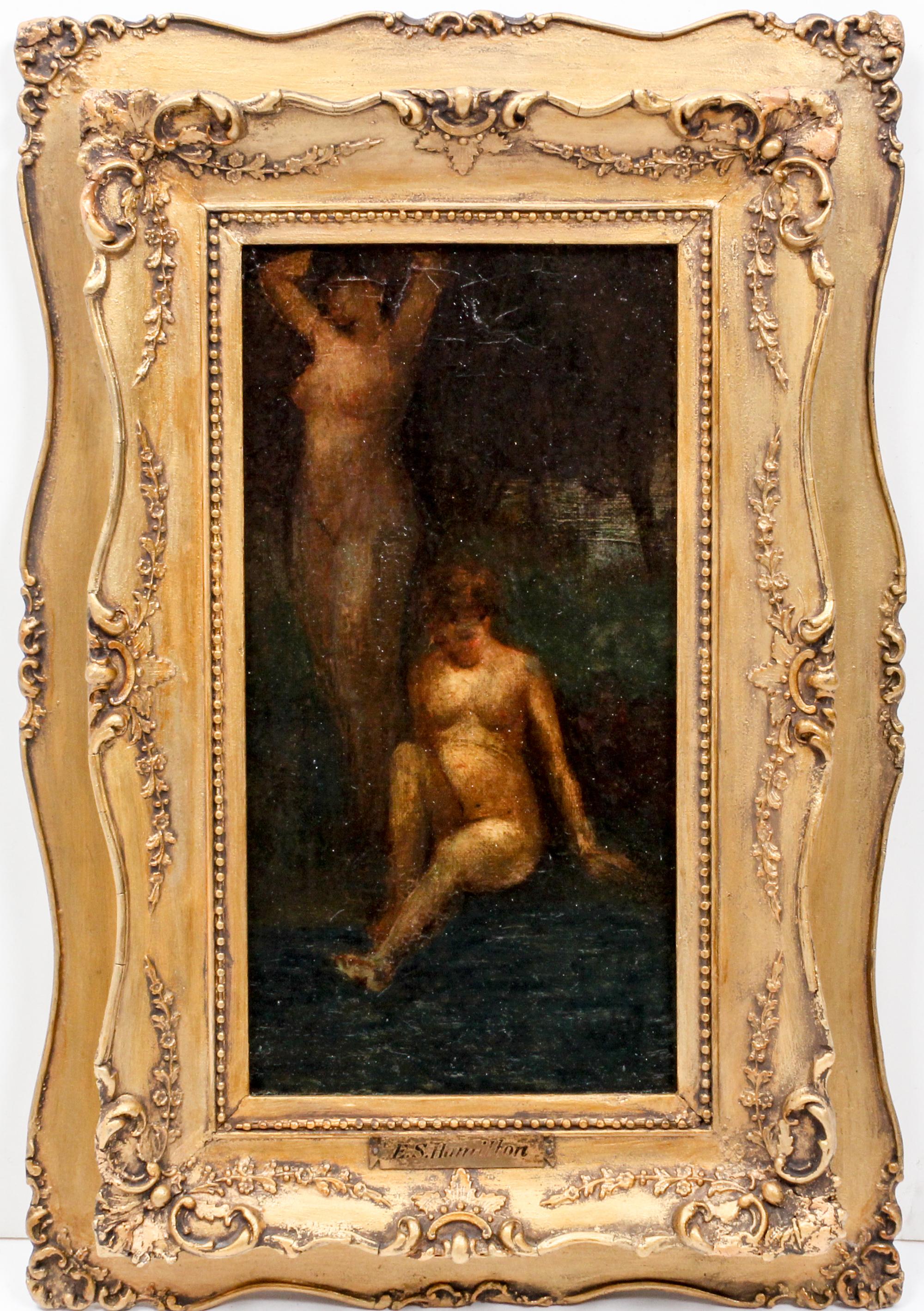 Attributed To Edgar Scudder Hamilton, (American, 1869-1903), Two Nudes in a Landscape