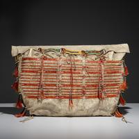 Sioux Quilled and Beaded Hide Possible Bag