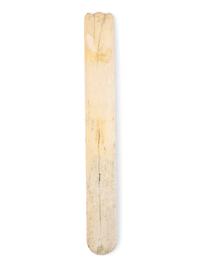 A Scrimshaw Decorated and Polychromed Painted Whalebone Busk
