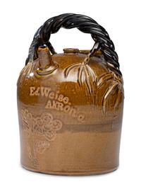 A Rhodenbaugh Stoneware Harvest Jug