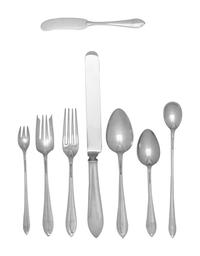 A Tiffany and Co. Faneuil Silver Flatware Set