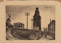 A pair of prints ( After a Storm; Grain Elevator )