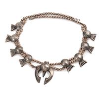 Southwestern-Style Buffalo Nickle Squash Blossom Necklace