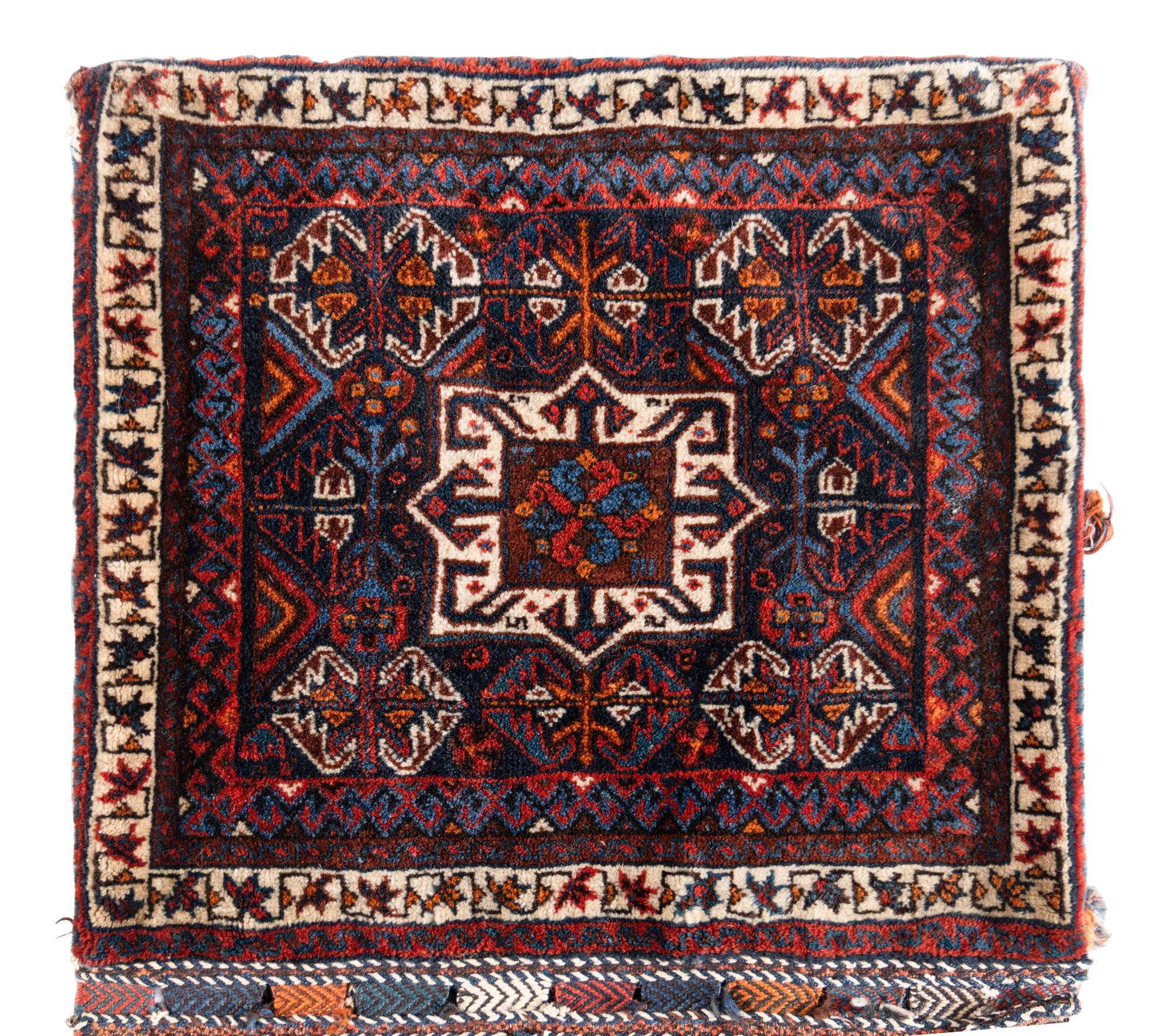 A Caucasian Wool Double Bag Face