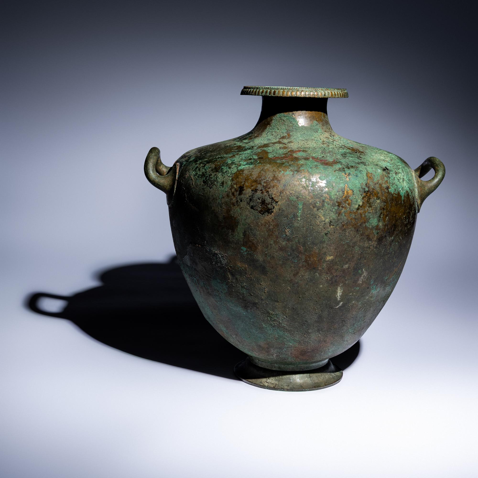 A Greek Bronze Hydria with Inscription