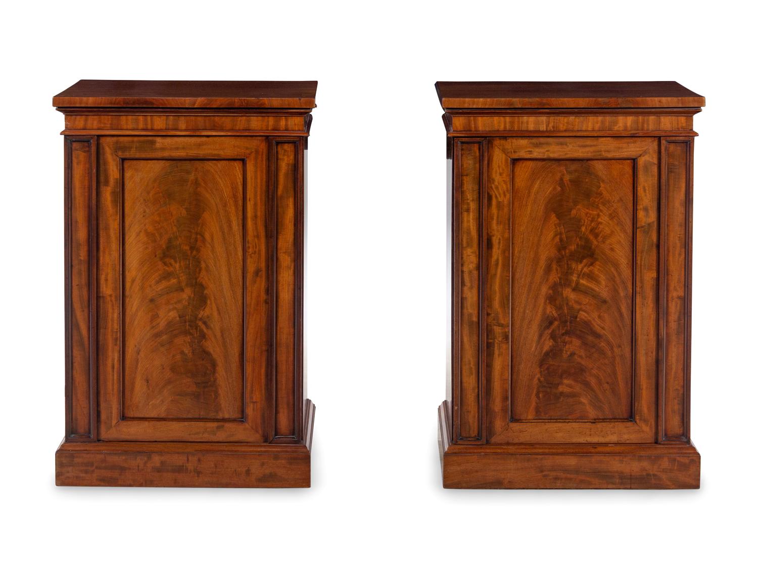 A Pair of Regency Mahogany Wellington Chests