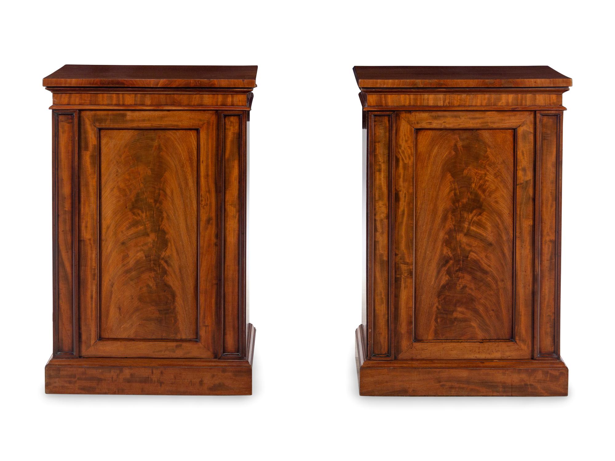 A Pair of Regency Mahogany Wellington Chests