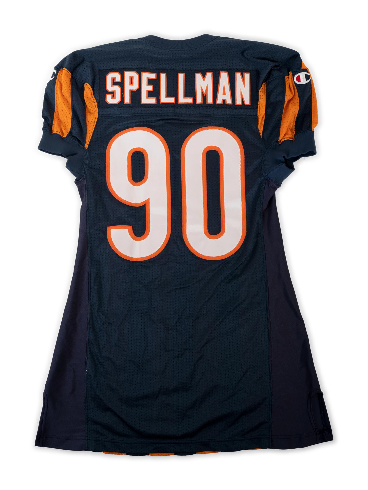 An Alonzo Spellman 1994 Chicago Bears Game Issued NFL 75th Anniversary Throwback Football Jersey,