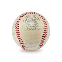 A 1962 Chicago Cubs Team Signed Autograph Baseball Including Rookie Era Lou Brock Signature (Beckett Authentication Services)