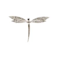 Diamond and White Gold 'En Tremblant' Dragonfly Brooch