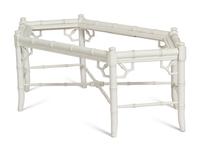 A White-Painted Faux Bamboo Cocktail Table