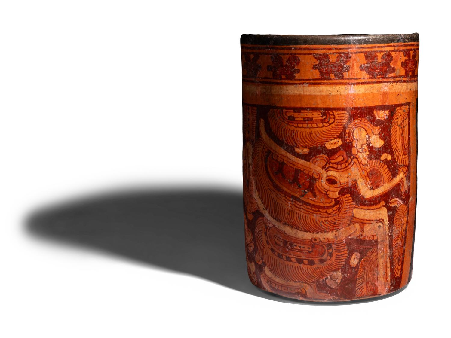 A Maya Polychrome Codex Vessel