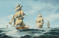 The Chase, The Capture of the American Privateer Schooner Prince de Neufchatel