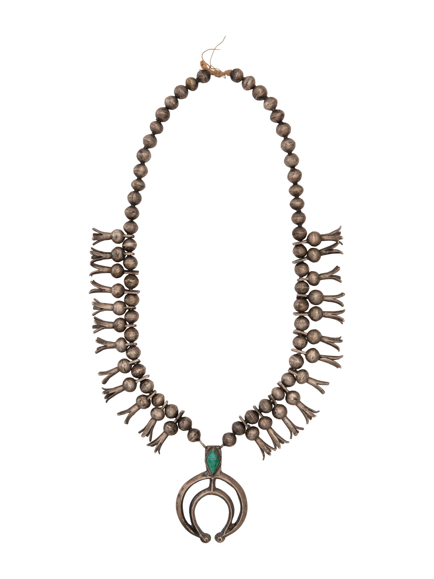 Early Navajo Squash Blossom Necklace, Collected by Hoffman Birney (1891-1958)