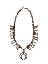 Early Navajo Squash Blossom Necklace, Collected by Hoffman Birney (1891-1958)