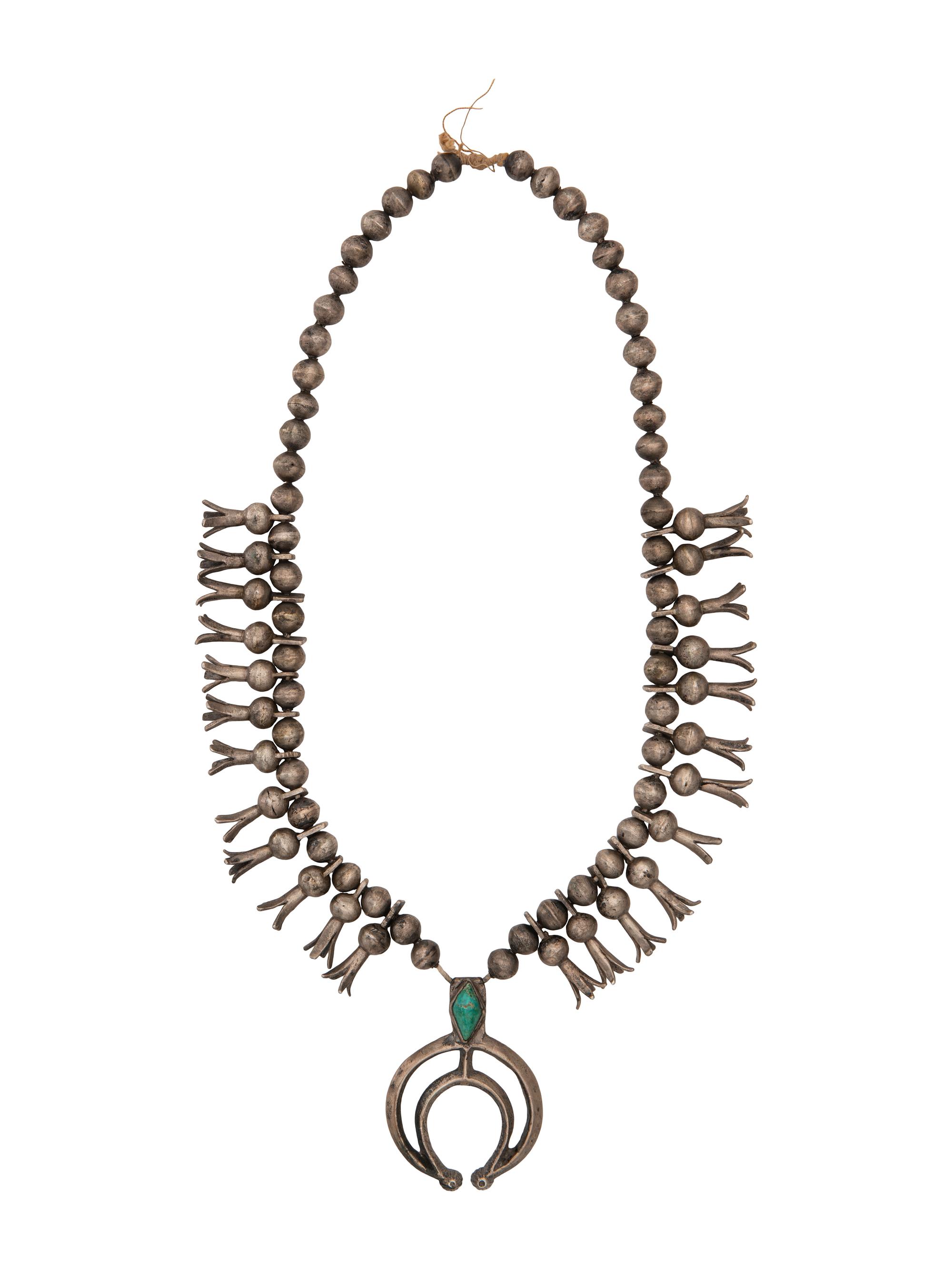 Early Navajo Squash Blossom Necklace, Collected by Hoffman Birney (1891-1958)