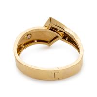 YELLOW GOLD AND DIAMOND BANGLE BRACELET