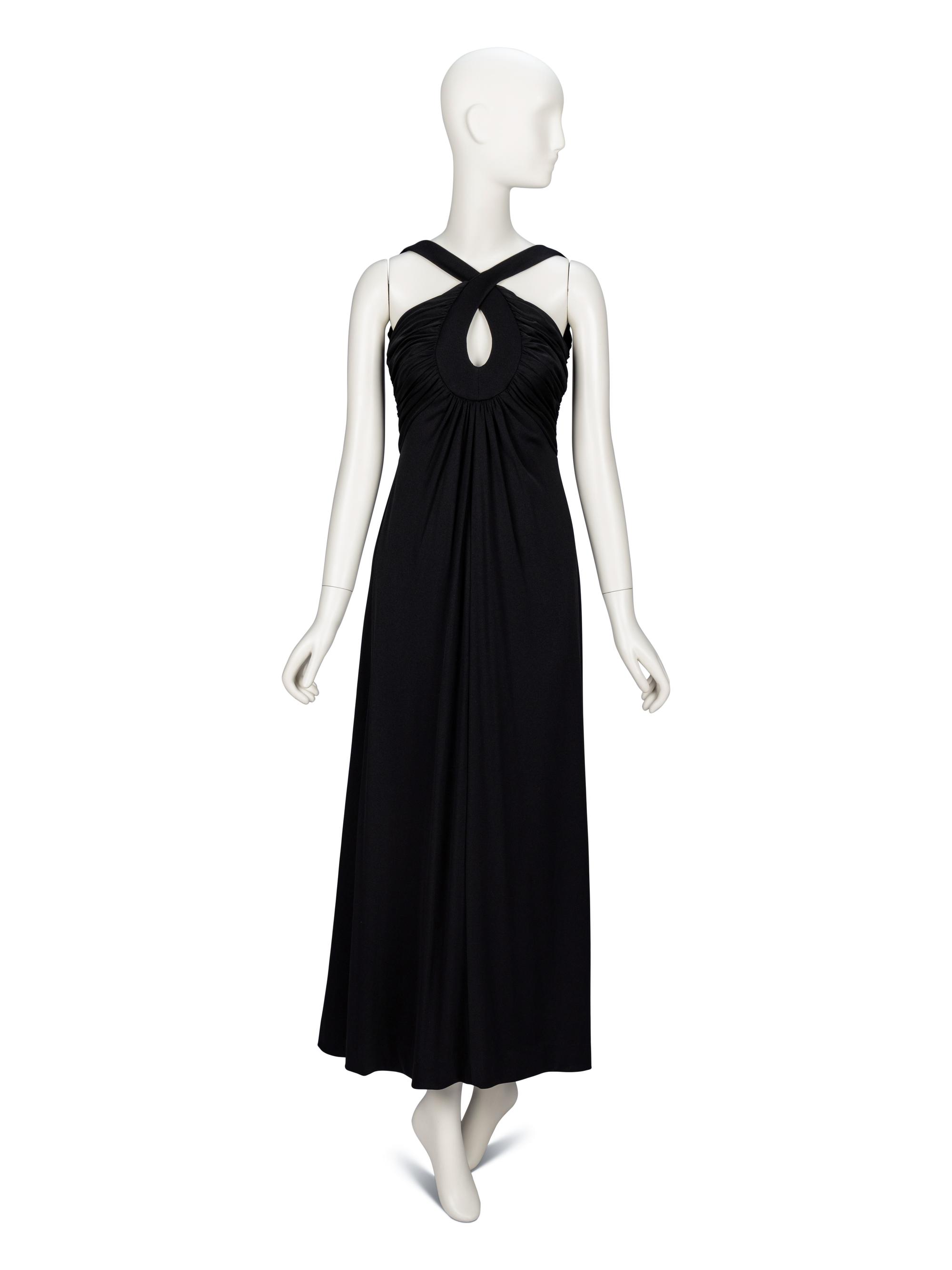 Estévez, Black Jersey Halter Dress