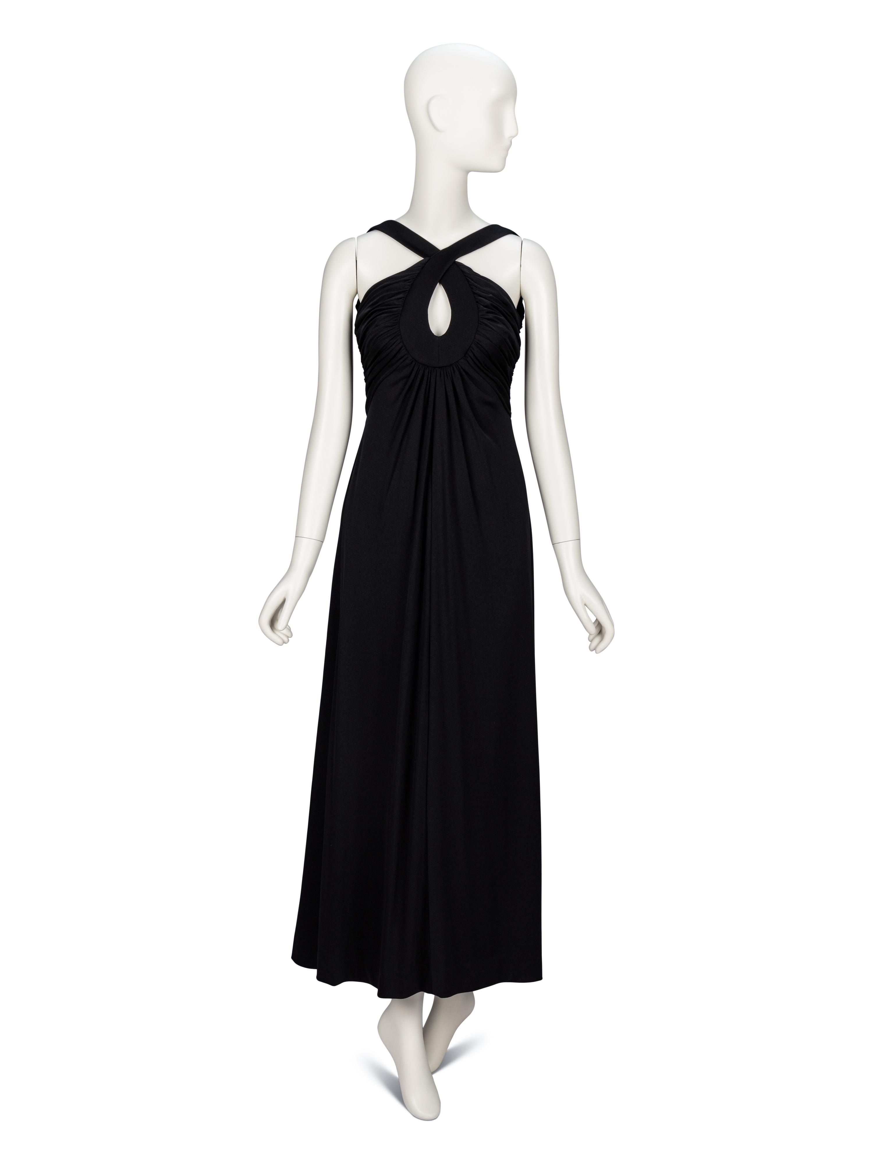Estévez, Black Jersey Halter Dress