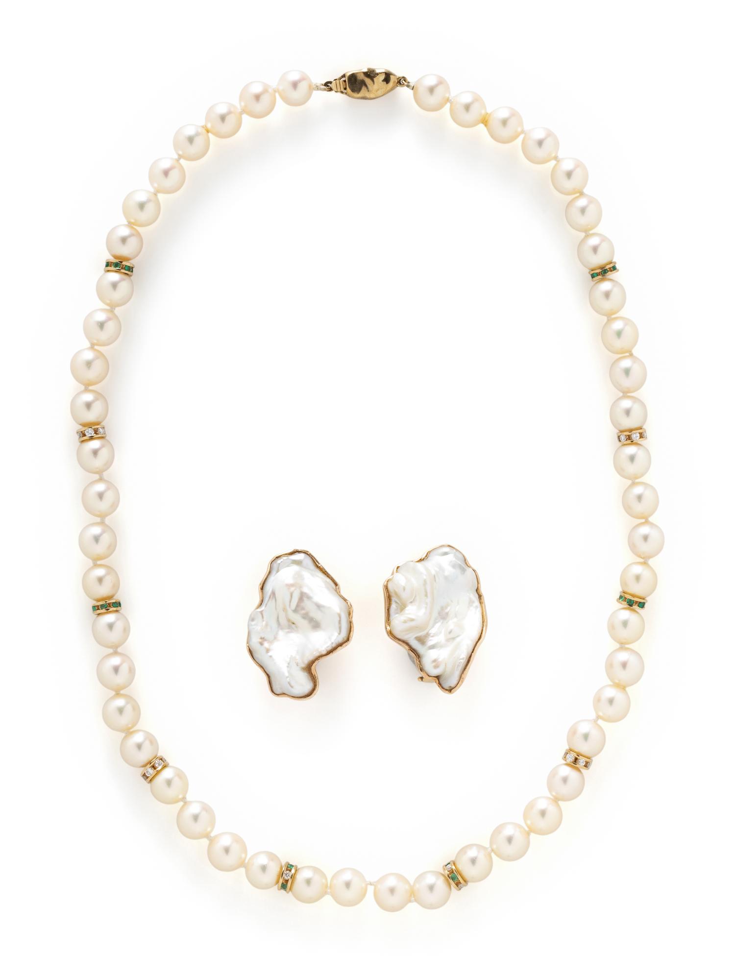 COLLECTION OF CULTURED PEARL JEWELRY