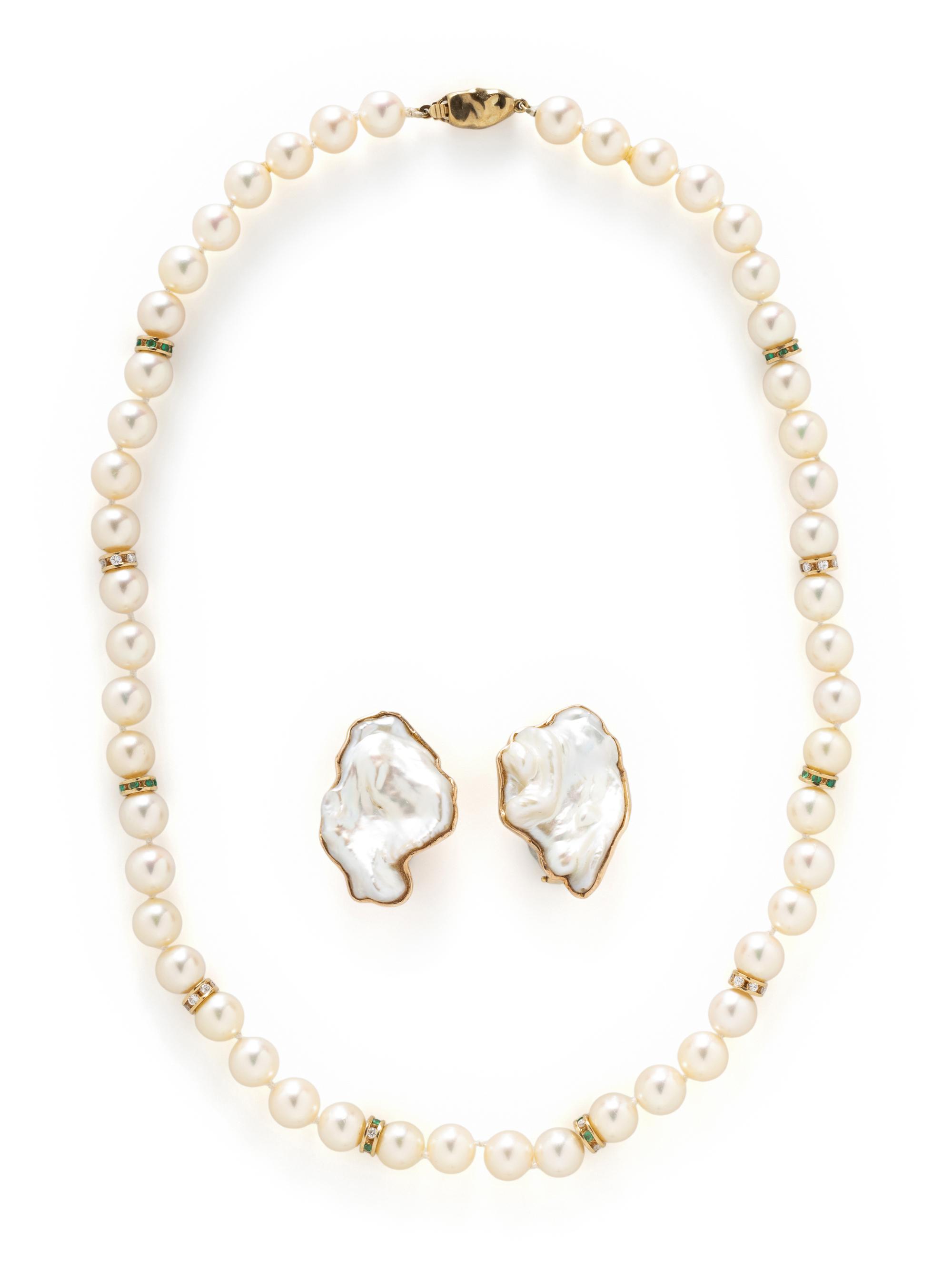 COLLECTION OF CULTURED PEARL JEWELRY