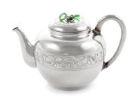 A Japanese Export Silver Three-Piece Tea Service