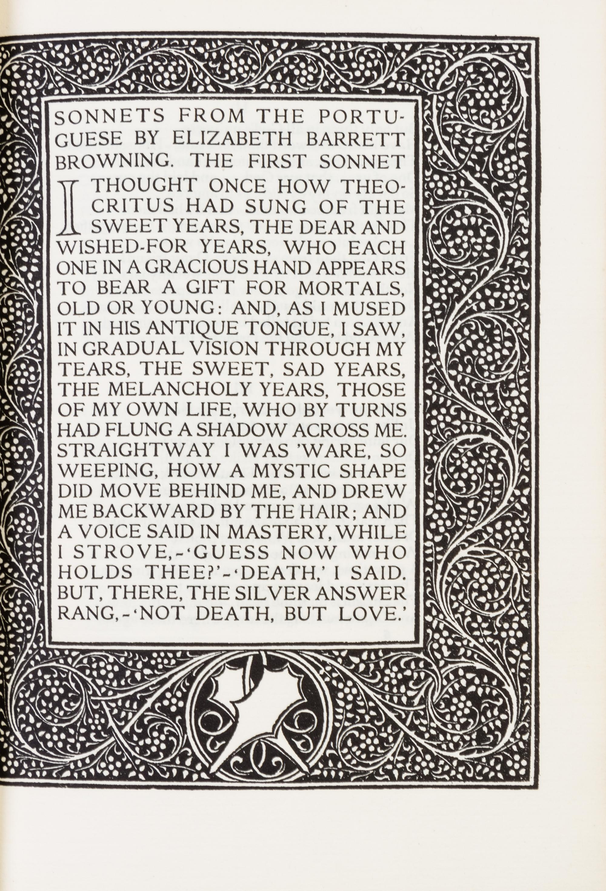 BROWNING, ELIZABETH BARRETT. Sonnets from the Portuguese. London, 1914. Limited ed.