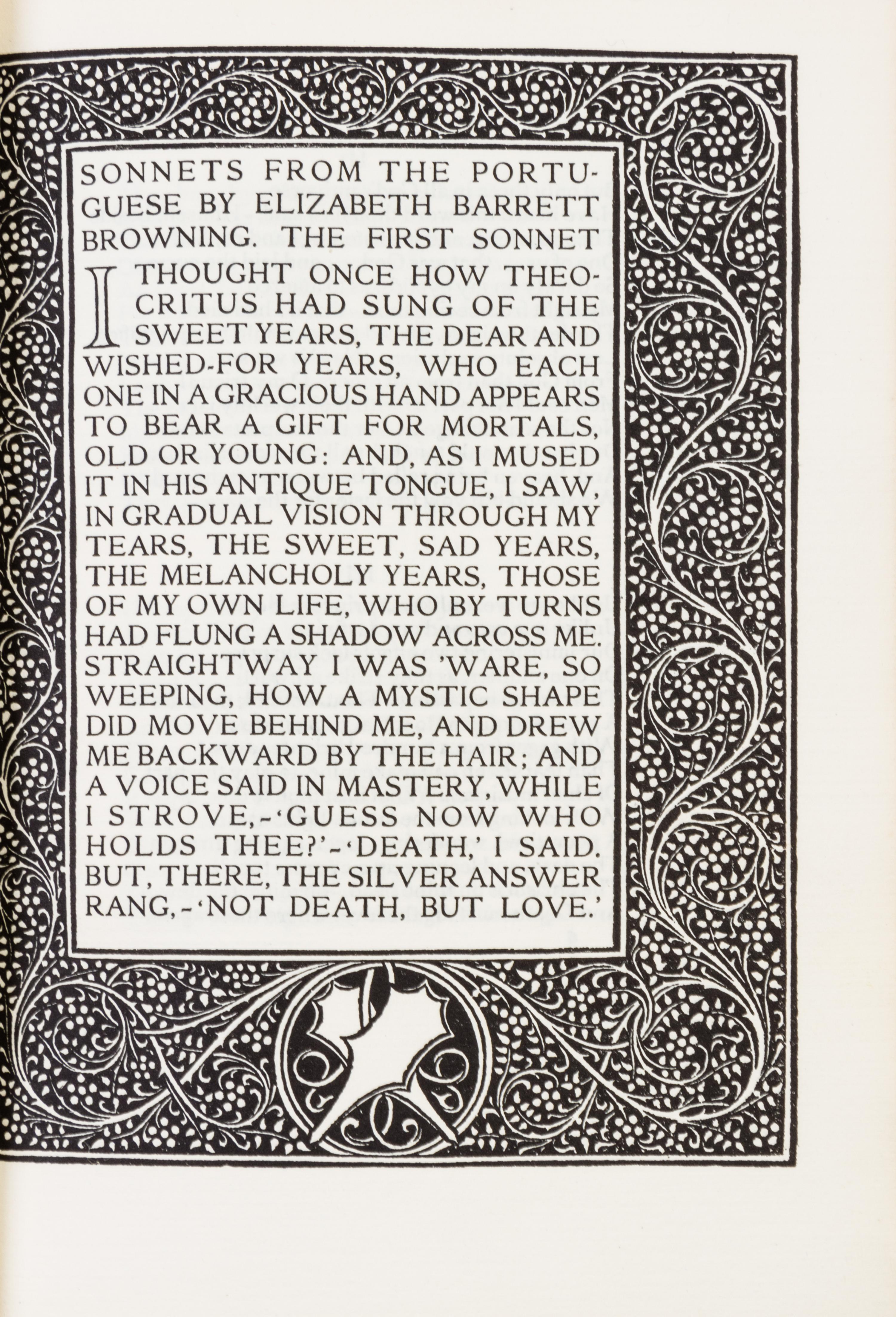 BROWNING, ELIZABETH BARRETT. Sonnets from the Portuguese. London, 1914. Limited ed.
