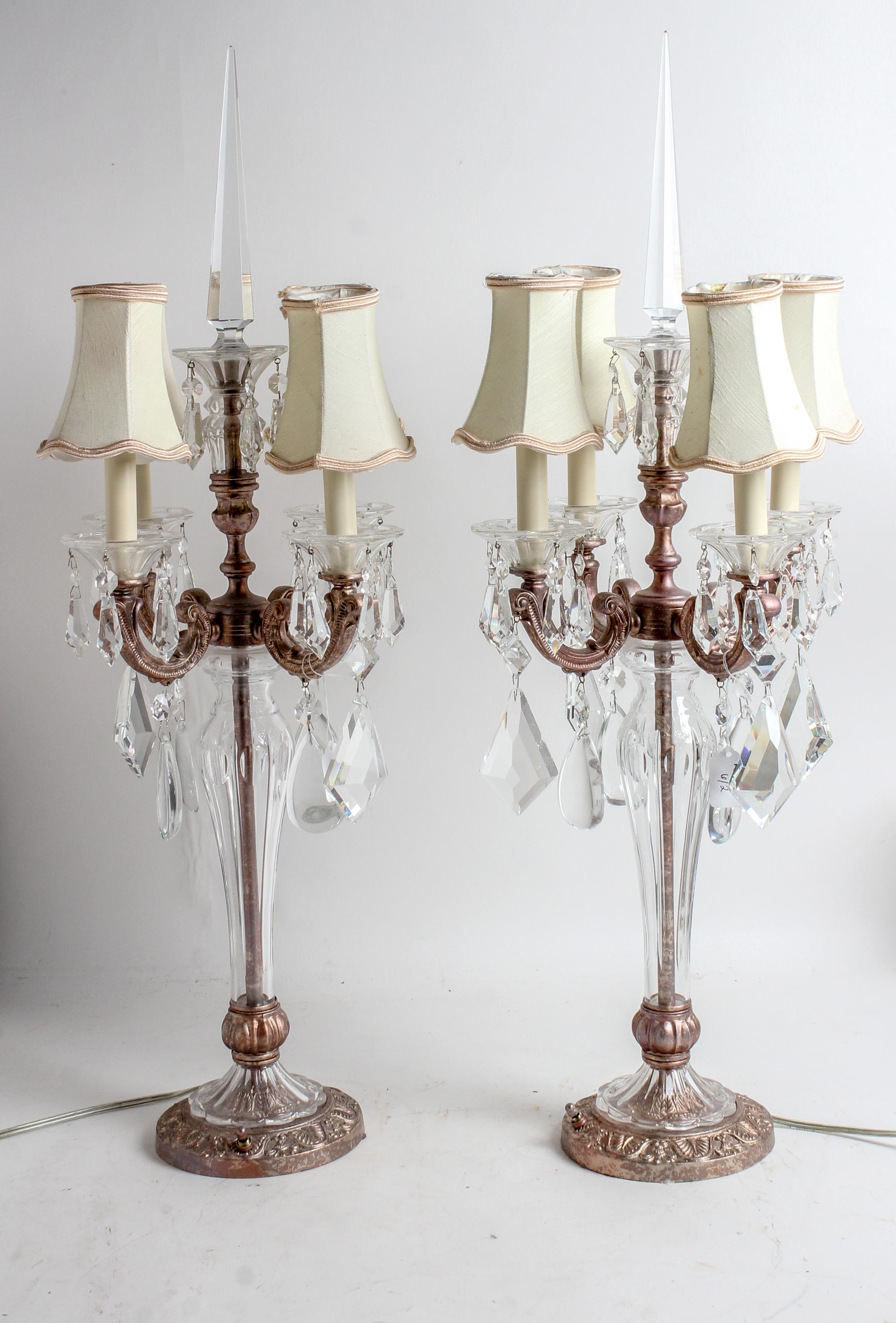 A Pair of Modern Lamps Height overall 32 1/2 inches. — 20TH CENTURY