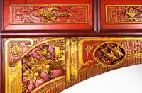 A Chinese Parcel-Gilt and Coral-Painted Architectural Panel — EARLY 20TH CENTURY