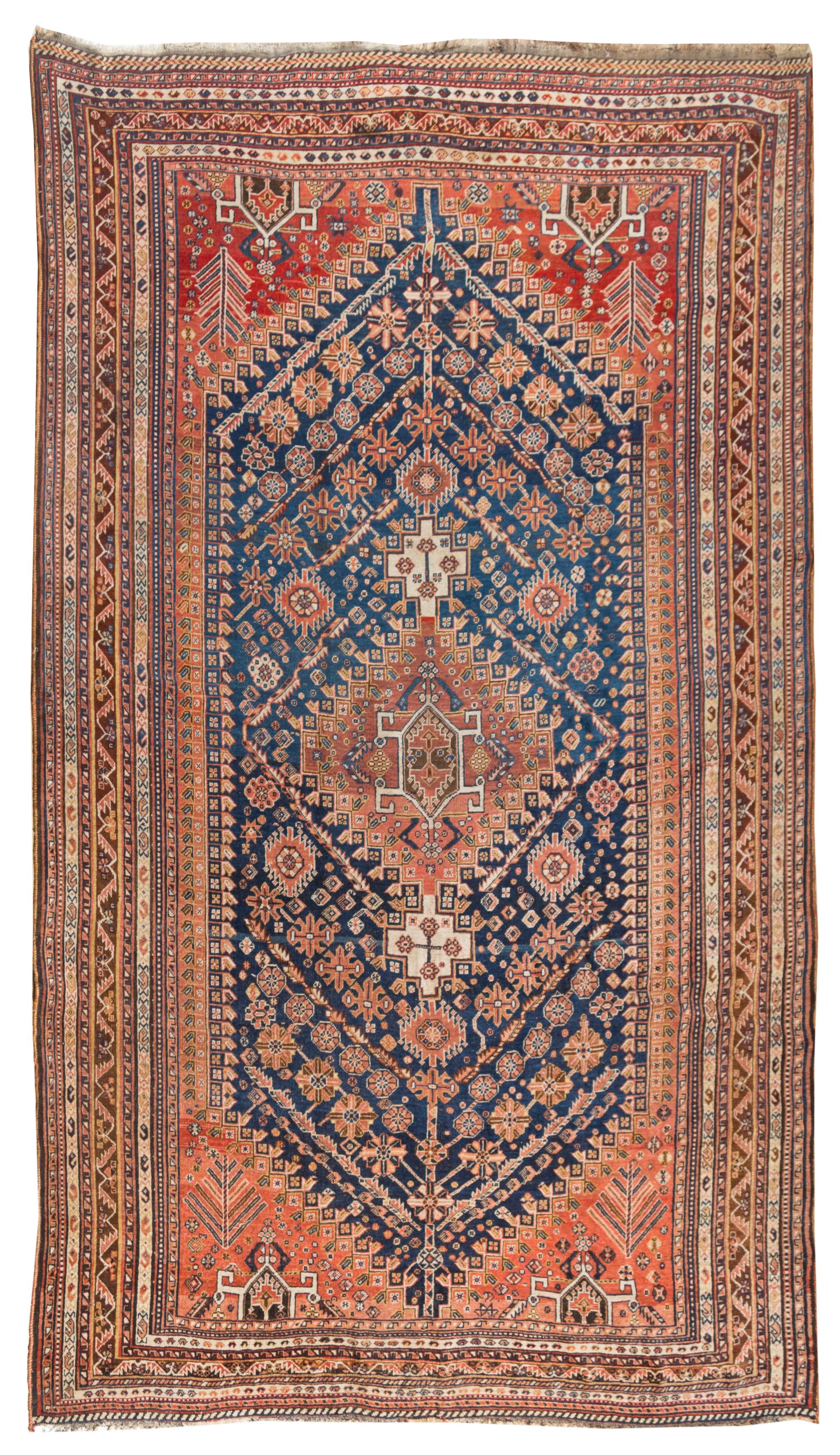 A Qashqai Wool Rug 10 feet 1 inch x 6 feet 3 inches. — CIRCA 1900