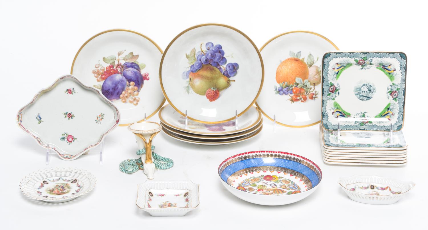 A Group of Continental Table Articles Height of vase 2 3/4 inches.