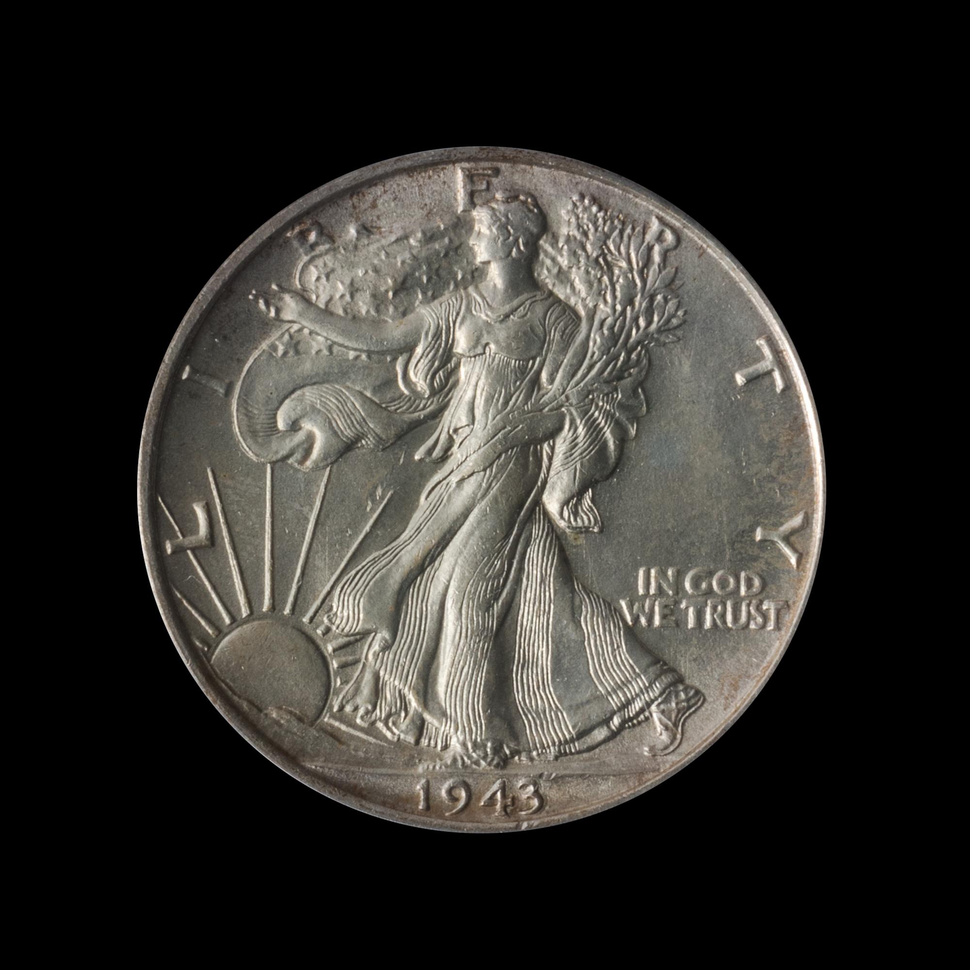A United States 1943-S Walking Liberty 50c Coin
