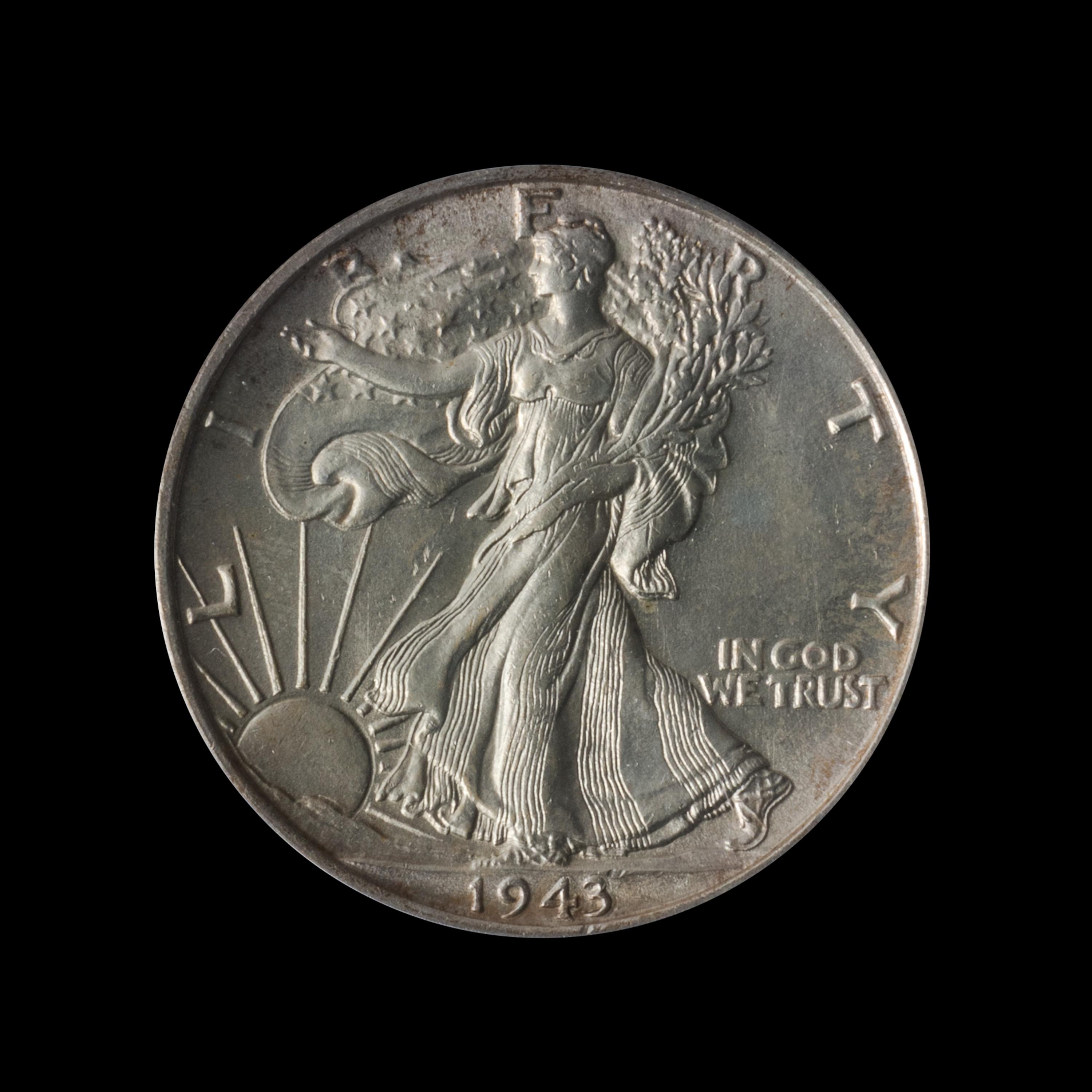 A United States 1943-S Walking Liberty 50c Coin