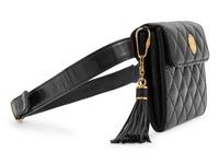 Balmain Black Leather Belt Bag, 1980-90s