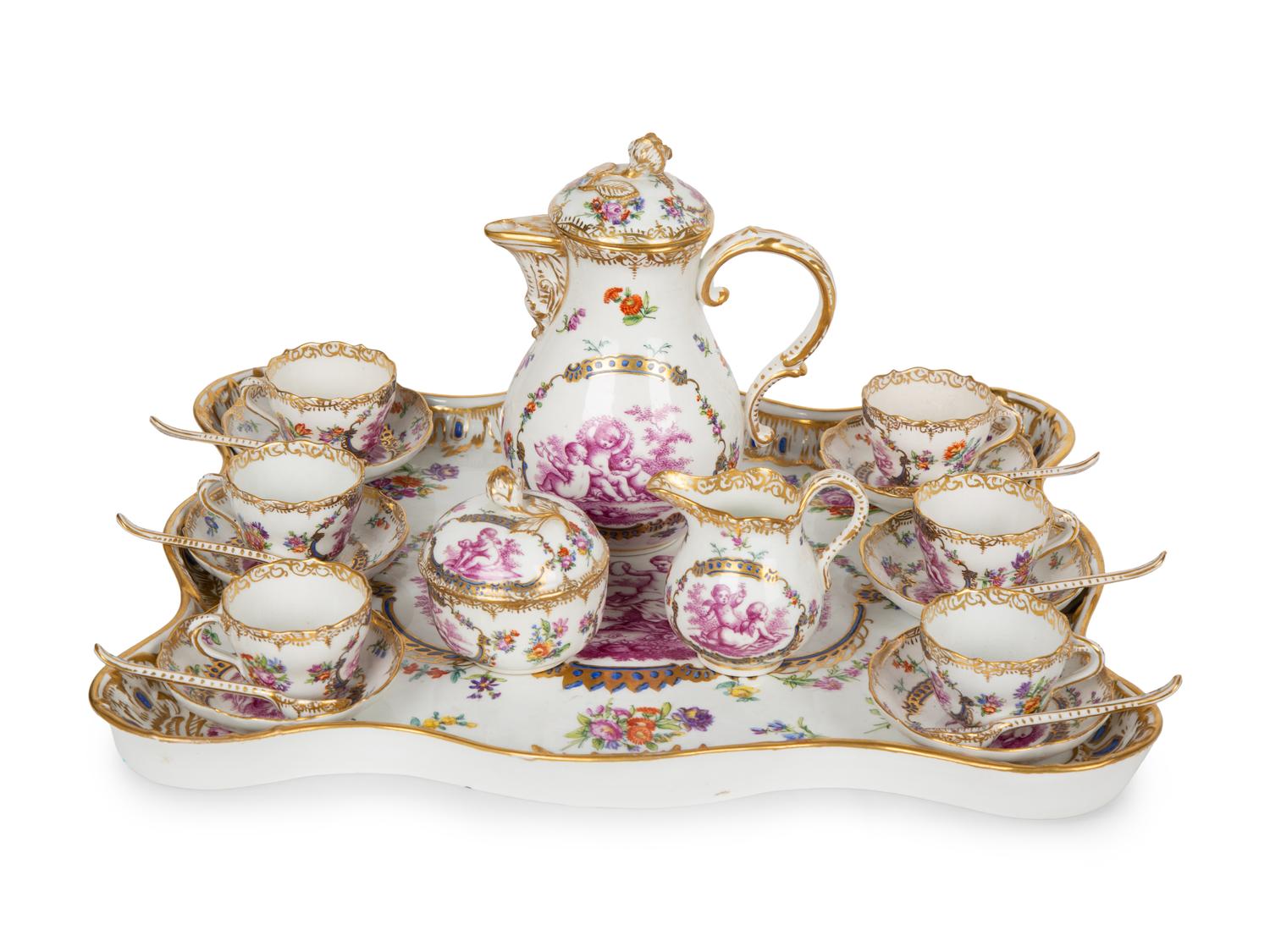 A Meissen Porcelain Coffee Service — 19TH CENTURY
