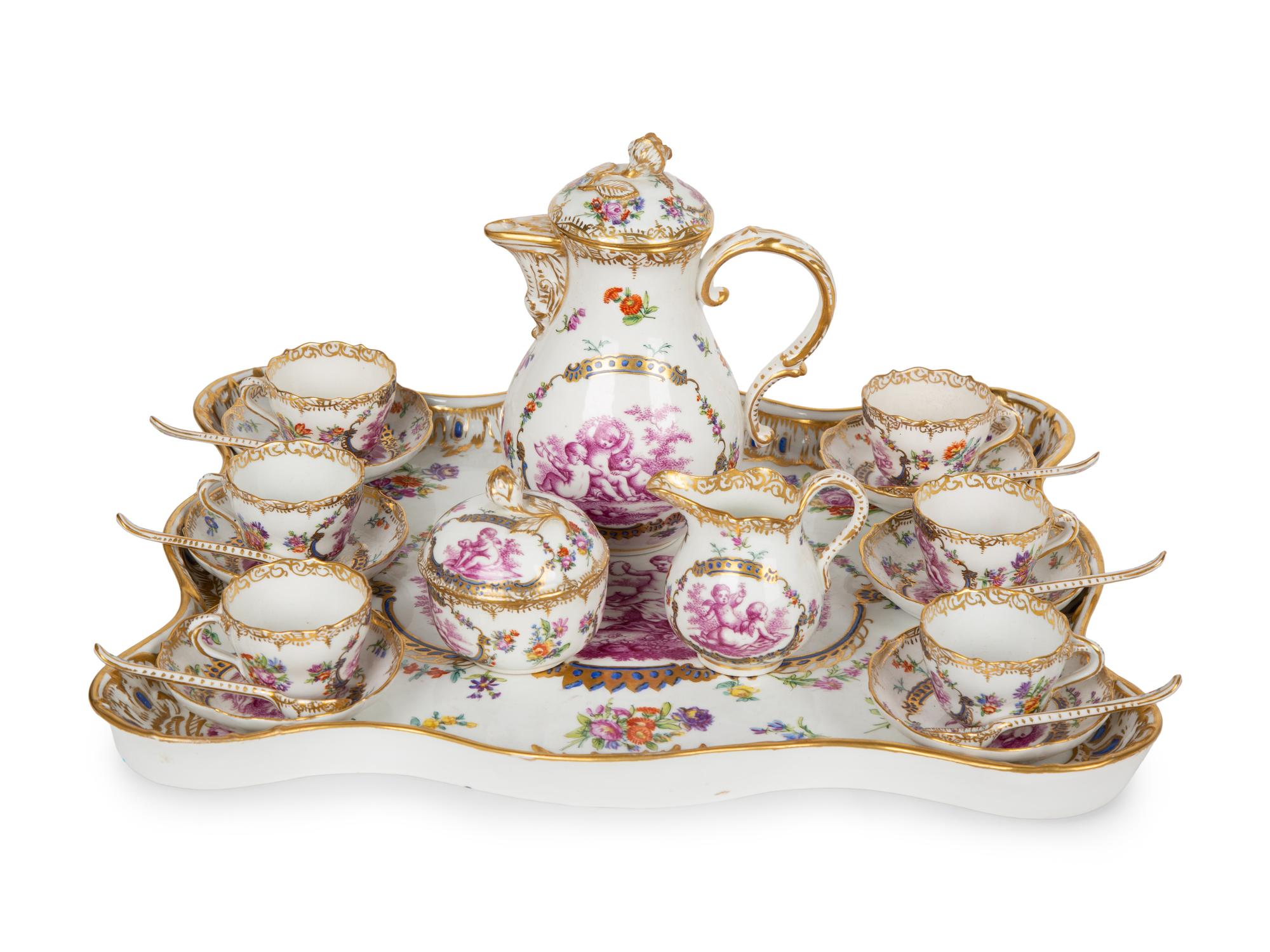 A Meissen Porcelain Coffee Service — 19TH CENTURY