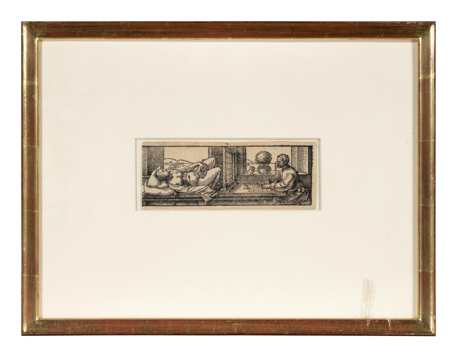 Draughtsman Making a Perspective Drawing of a Reclining Woman