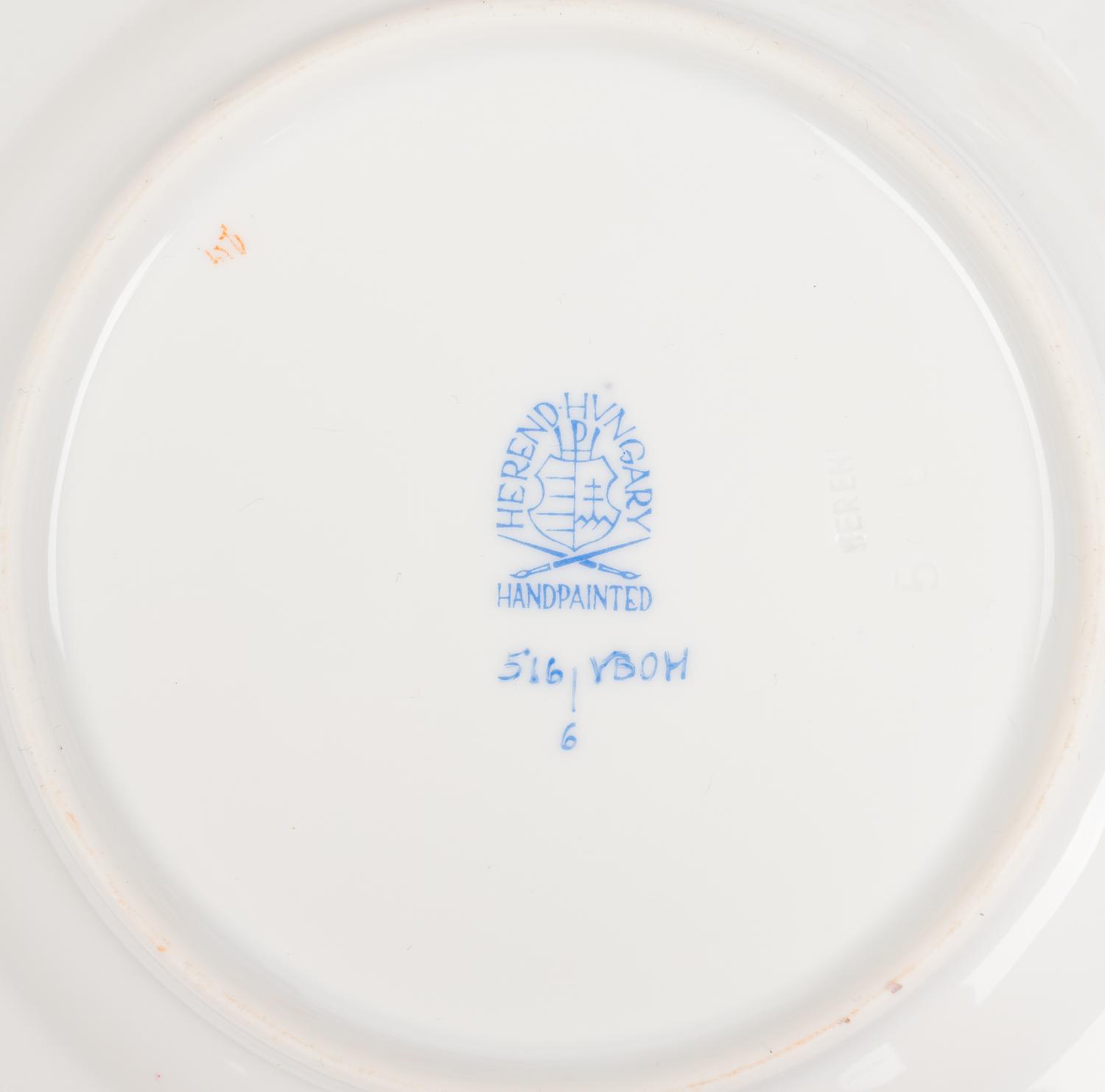 A Herend Fortuna Rust Porcelain Dinner Service
